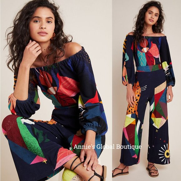 Anthropologie Pants - RARE NWT ANTHROPOLOGIE Farm Rio Frances Jumpsuit.